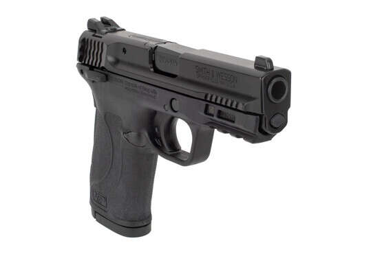 S&W 380 Shield EZ 2.0 sub compact pistol features an adjustable rear sight